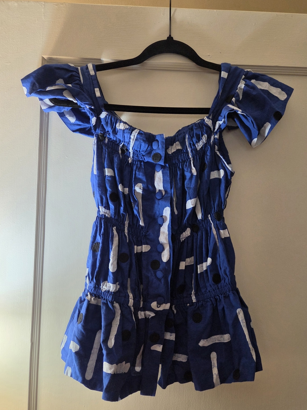 Busayo Blue & White Lade Top